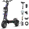 T90 Pro Electric Scooter for Adults, 10000W Dual Motor, 68 MPH Max Speed, 72V Removable Battery, 14" Off-Road Tires 800lbs Max Load, Music Light, Waterproof, 65 Mile Range, Fast E-Scooter👄