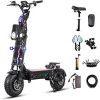 T90 Pro Electric Scooter for Adults, 10000W Dual Motor, 68 MPH Max Speed, 72V Removable Battery, 14" Off-Road Tires 800lbs Max Load, Music Light, Waterproof, 65 Mile Range, Fast E-Scooter👄