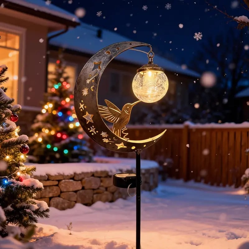 🌙✨Hummingbird Moon Solar Garden Stake Light💋