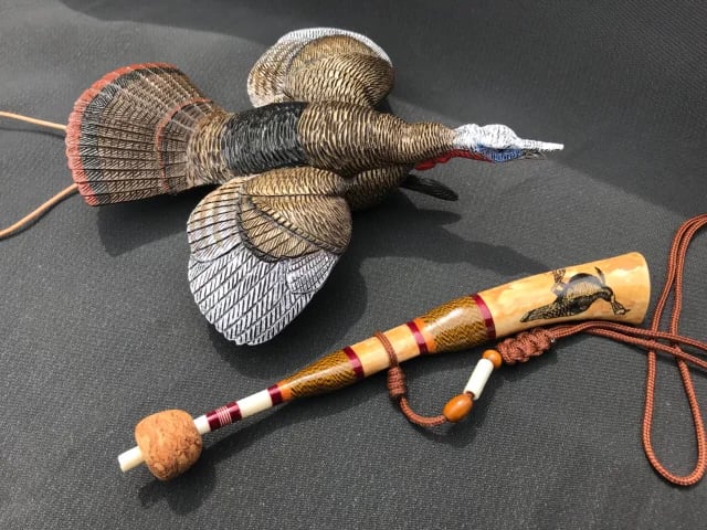 Miniature Wild Turkey Carved Hanging Ornament💋