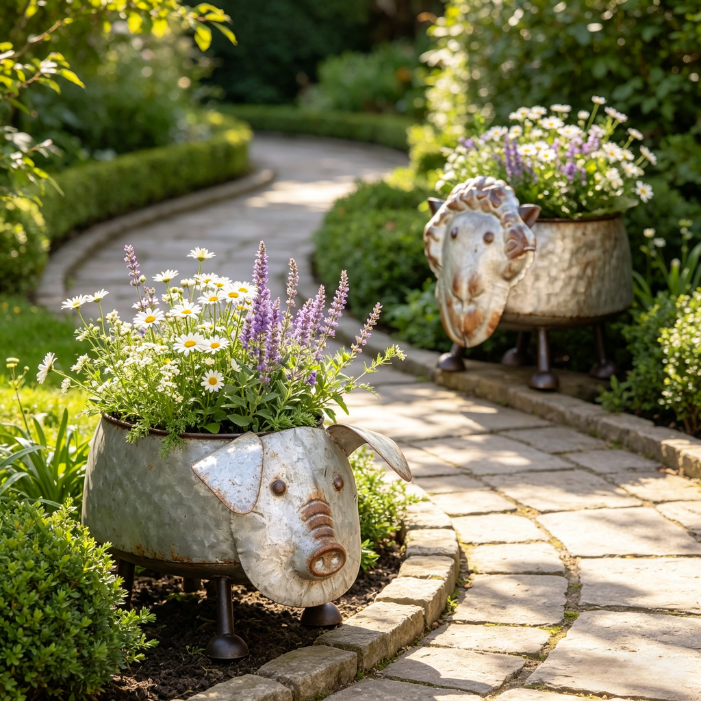 Farmhouse Barnyard Animal Planter Collection💋
