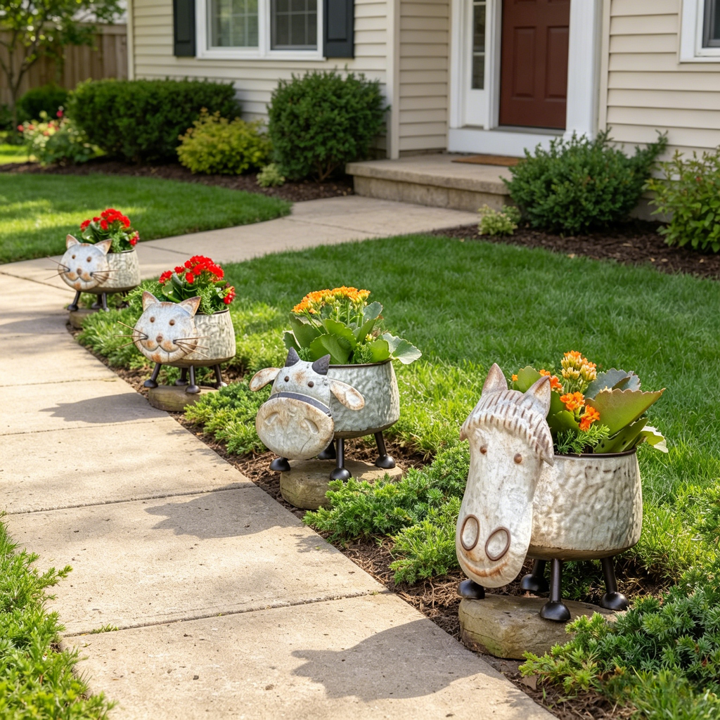 Farmhouse Barnyard Animal Planter Collection💋