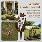 🦋🦋2026 Mother's Day Gifts 50% Off--💖🎁Bird & Wildflower Metal Garden Stake💋