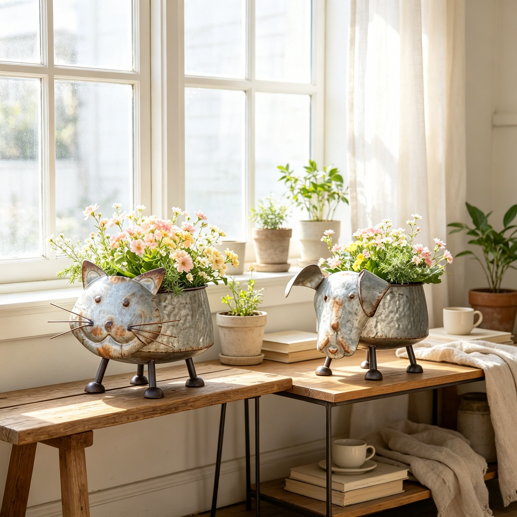 Farmhouse Barnyard Animal Planter Collection💋