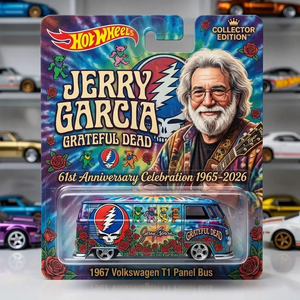 Hot Wheels Jerry Garcia 61st Anniversary Collector Bus💋