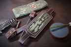 🎯🦃 Leather wild turkey toter sling with vintage turkey stamp engraving💋