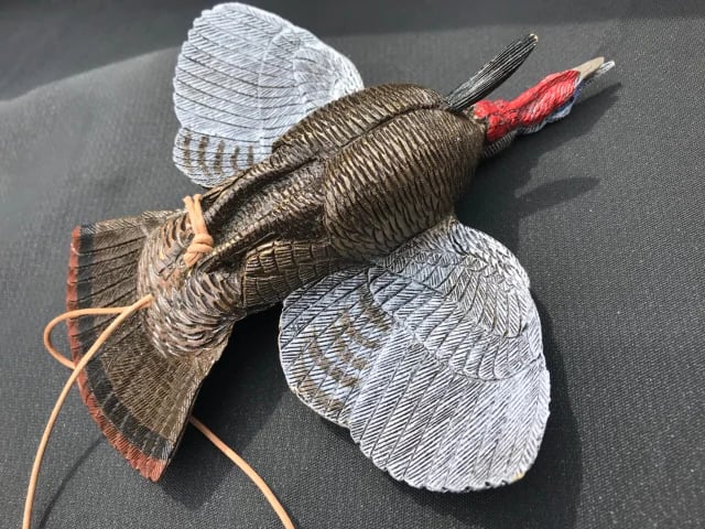 Miniature Wild Turkey Carved Hanging Ornament💋