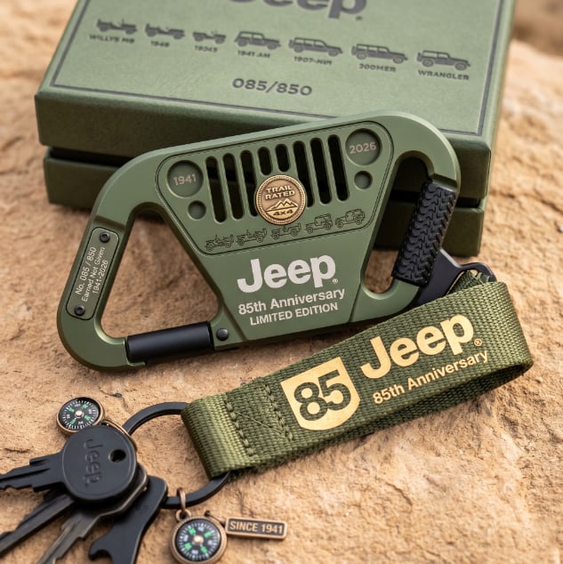 Jeep 85th Anniversary Limited Edition Carabiner Keychain💋