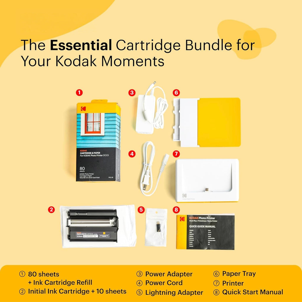Instant Photo Printer (4x6 inches) + 90 Sheets Bundle💋
