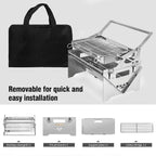 360° Rotating Barbecue Grill, Stainless SteelFlipping Barbecue Grills, Portable CampingCharcoal BBQ Grill Outdoor, Detachable PortableCharcoal Barbecue Grill for Picnic Yard Part🔥