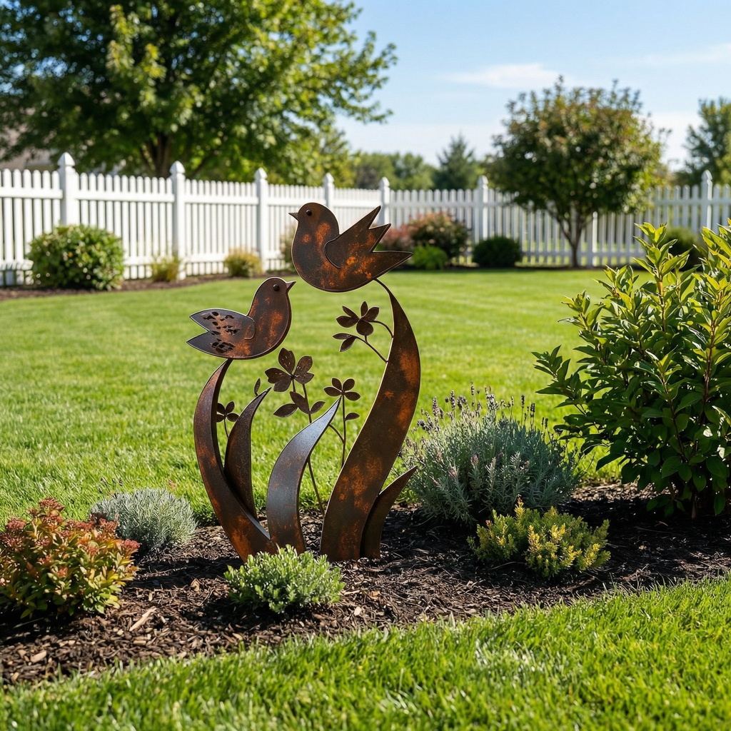 🦋🦋2026 Mother's Day Gifts 50% Off--💖🎁Bird & Wildflower Metal Garden Stake💋