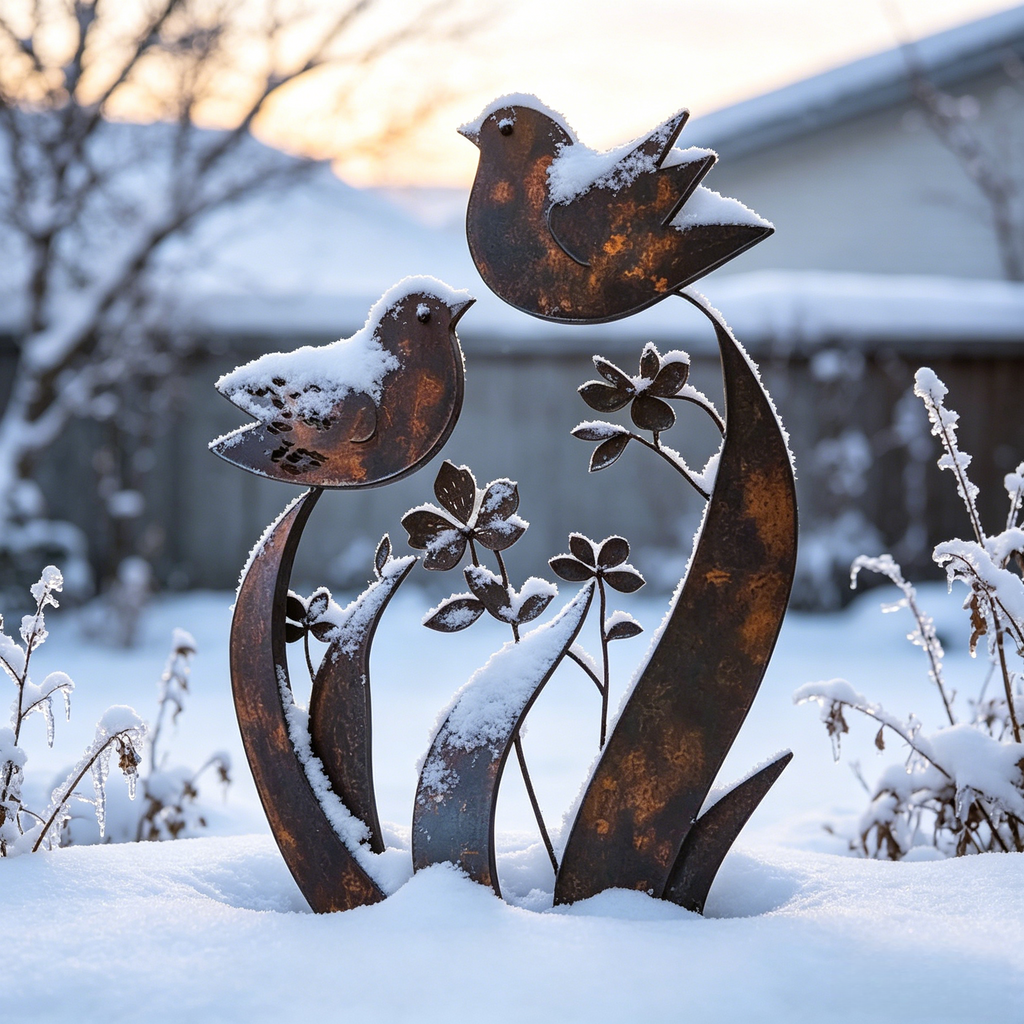 🦋🦋2026 Mother's Day Gifts 50% Off--💖🎁Bird & Wildflower Metal Garden Stake💋