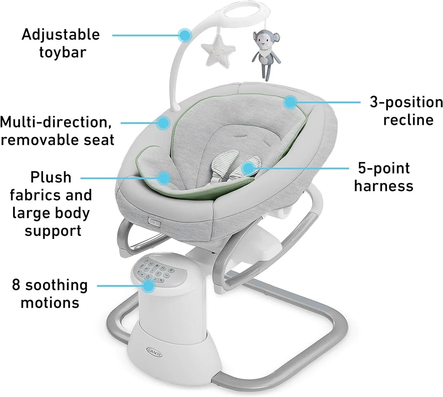 Versatile Baby Swing & Portable Rocker💋