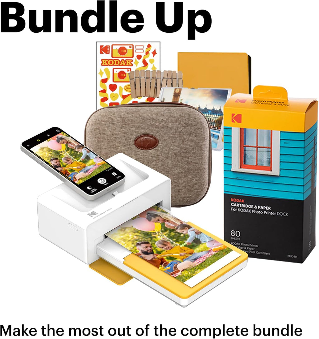 Instant Photo Printer (4x6 inches) + 90 Sheets Bundle💋