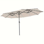 🔥Last day 49% discount- Solar LED Patio Double-Sided Umbrella🔥