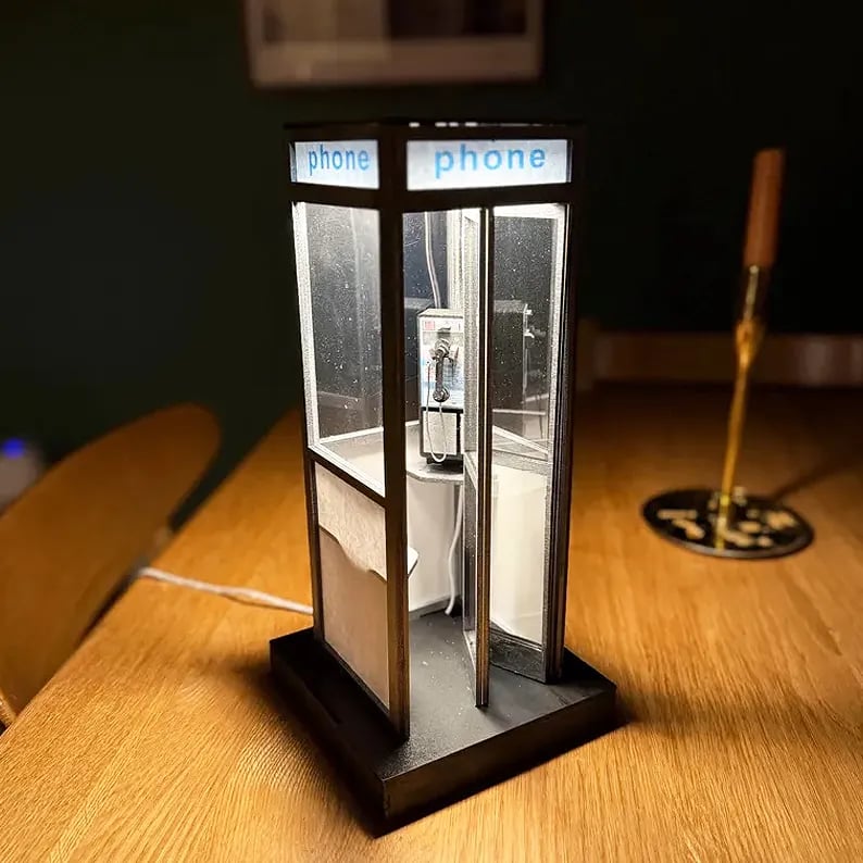 🔥Last Day 49% OFF - ☎️Retro Vintage Tall PhoneBooth Lamp💋