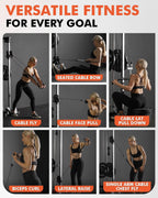 Wall Mount Cable Station, Cable Crossover Machine with Dual Pulley System and 18 Adjustable Positions for Home Gym Fitness Equipment🔥