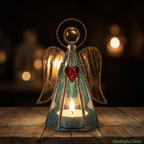 ✨ Guardian Angel Stained Glass Angel Candle Holder💋