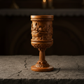 Boxwood "Last Supper" Chalice  Hand-Carved Communion Cup | Eternal Symbol of Redemption & Fellowship💋