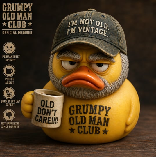 Grumpy Old Man Club Duck💋