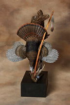 Miniature Wild Turkey Carved Hanging Ornament💋