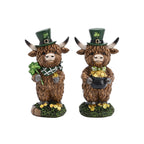 🍀St. Patrick’s Day Highland Cow Figurines💋