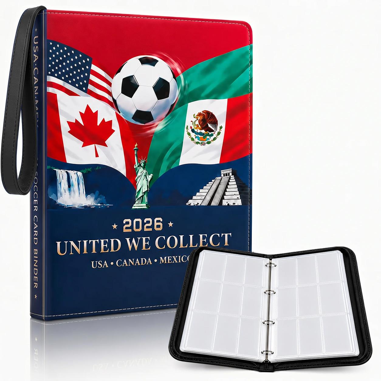 ⚽ 2026 Soccer Card Collection Binder – Zipper Trading Card Album Holder for Football Fans & Collectors 💋
