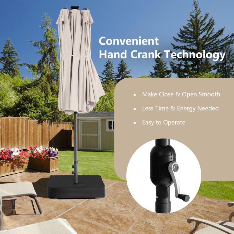 🔥Last day 49% discount- Solar LED Patio Double-Sided Umbrella🔥