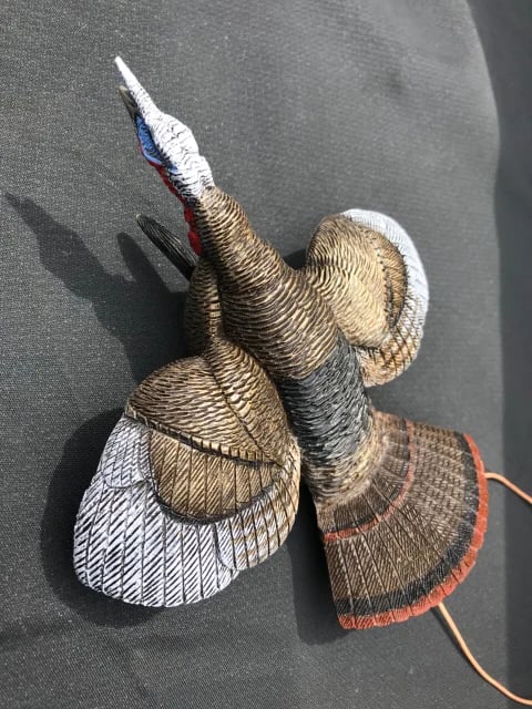 Miniature Wild Turkey Carved Hanging Ornament💋