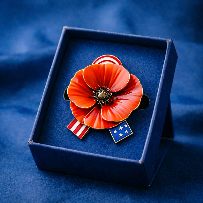 🔥Last Day 49% OFF-Unisex 3D Poppy Badge for Fallen Soldiers' Memorial Day💋