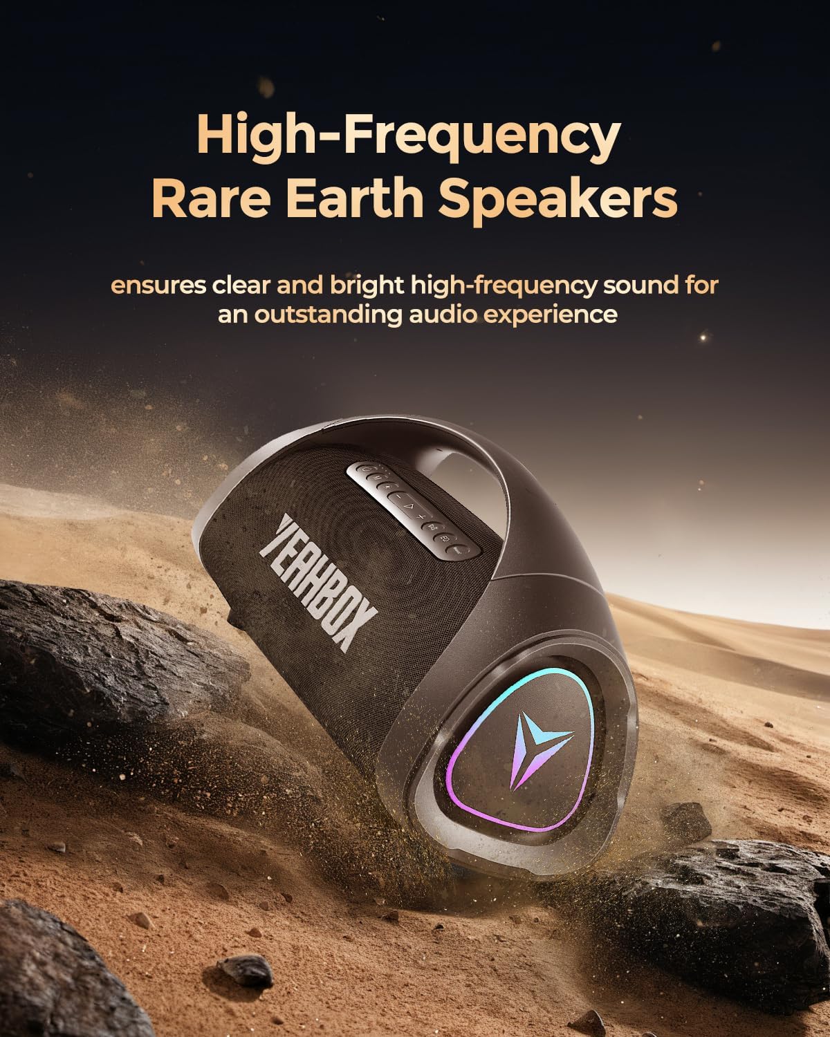 Large Bluetooth Speaker Loud, Massive Bass, IPX66 Waterproof Party Portable Speaker with Subwoofer/EQ/Fast Charge💋