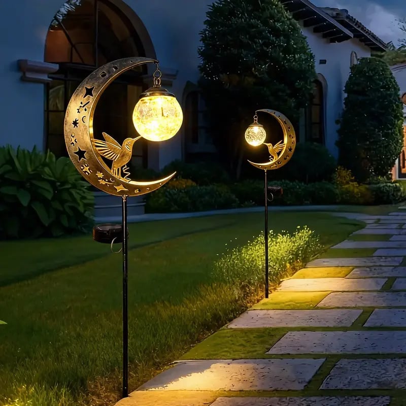 🌙✨Hummingbird Moon Solar Garden Stake Light💋