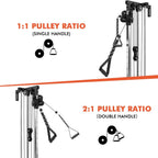 Wall Mount Cable Station, Cable Crossover Machine with Dual Pulley System and 18 Adjustable Positions for Home Gym Fitness Equipment🔥