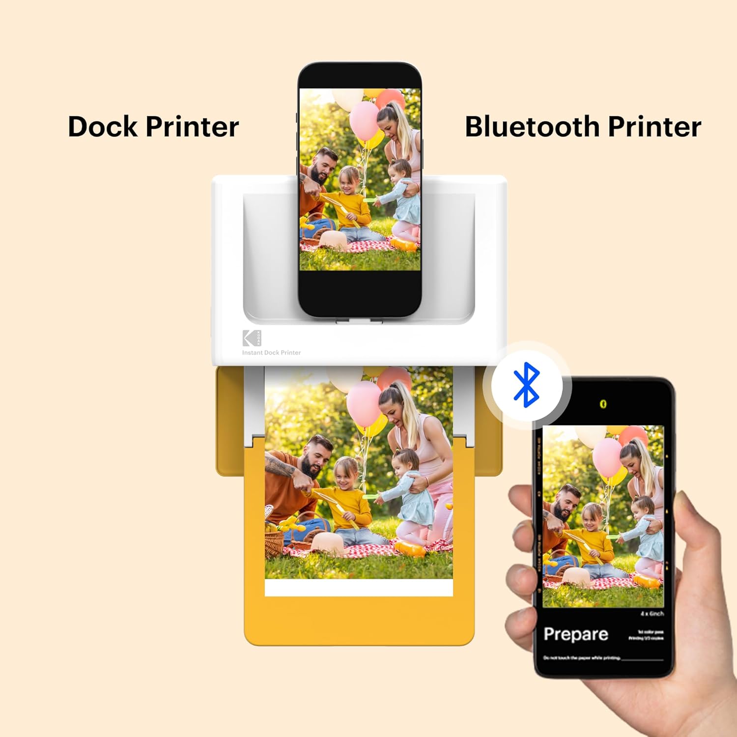 Instant Photo Printer (4x6 inches) + 90 Sheets Bundle💋