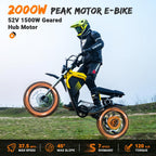 Electric Bike for Adults/Teen,2000W/3000W Peak Dual Motor,37.5/32 MPH, 48V/52V, 20AH-40AH Dual Battery Ebike,80/160 Miles 20" Fat Tire Electric Dirt bike,Electric Moped Ebike for Adults💋