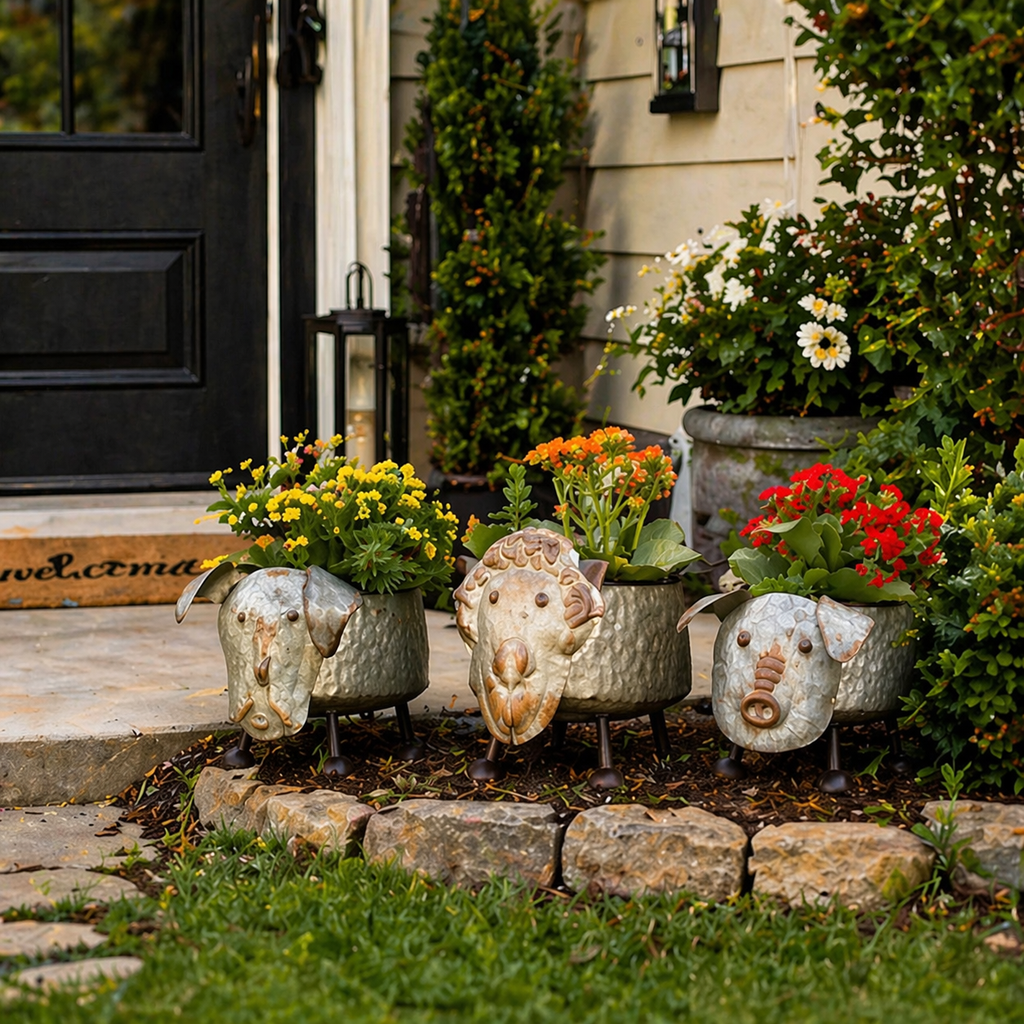 Farmhouse Barnyard Animal Planter Collection💋