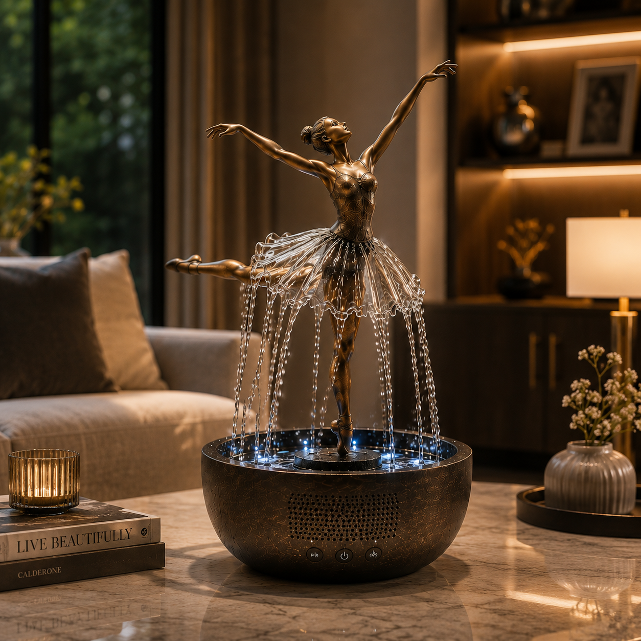 Ballerina Waterfall Bluetooth Speaker Fountain💋