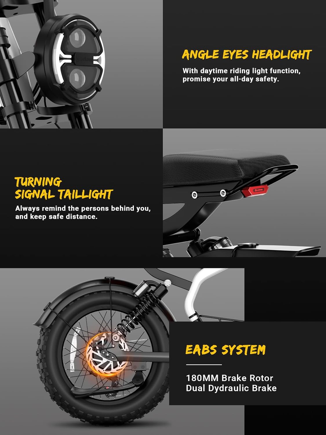 Electric Bike for Adults/Teen,2000W/3000W Peak Dual Motor,37.5/32 MPH, 48V/52V, 20AH-40AH Dual Battery Ebike,80/160 Miles 20" Fat Tire Electric Dirt bike,Electric Moped Ebike for Adults💋
