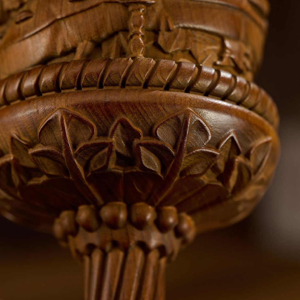 Boxwood "Last Supper" Chalice  Hand-Carved Communion Cup | Eternal Symbol of Redemption & Fellowship💋