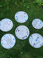 DIY Handprint & Footprint Stepping Stone Kit — Create Personalized Keepsakes & Garden Decor💋