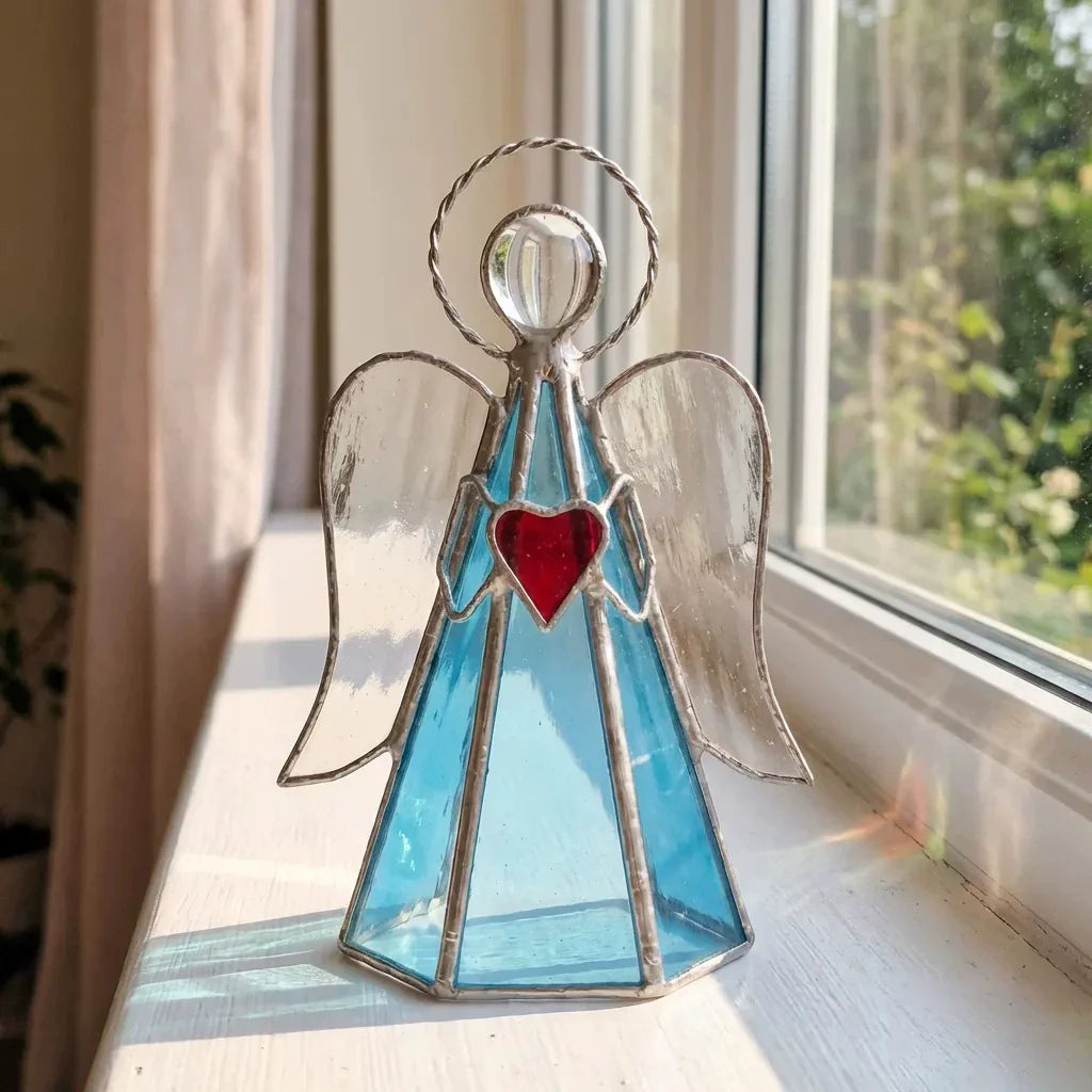 ✨ Guardian Angel Stained Glass Angel Candle Holder💋