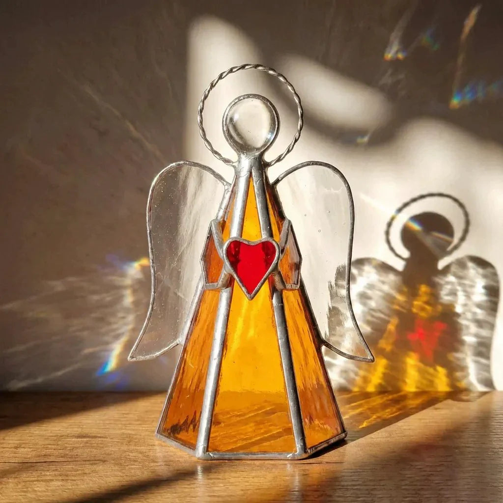✨ Guardian Angel Stained Glass Angel Candle Holder💋