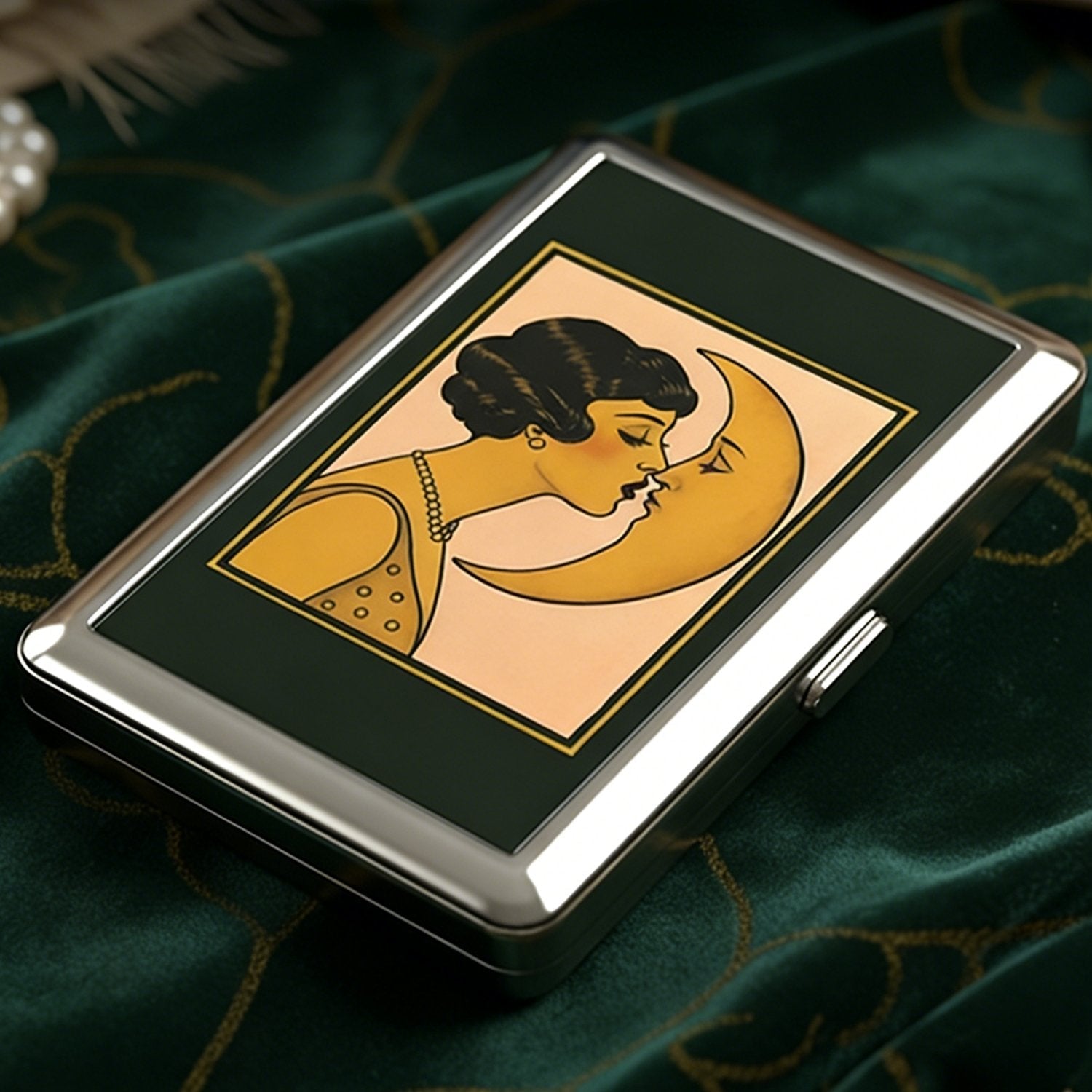 🔥LAST DAY 60% OFF - 👛Vintage Art Deco Versatile Card & Cash Case With RFID Protection🚫💋