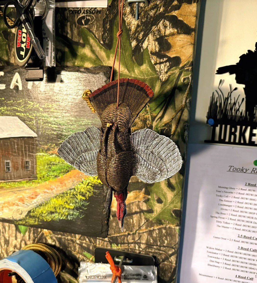 Miniature Wild Turkey Carved Hanging Ornament💋