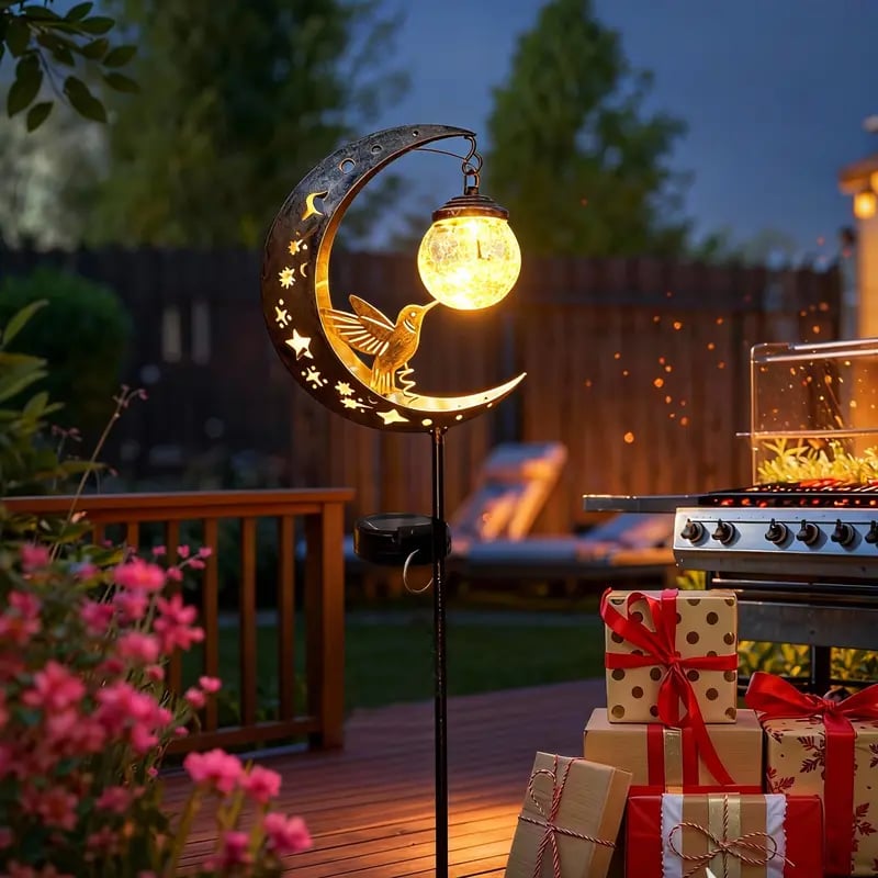 🌙✨Hummingbird Moon Solar Garden Stake Light💋