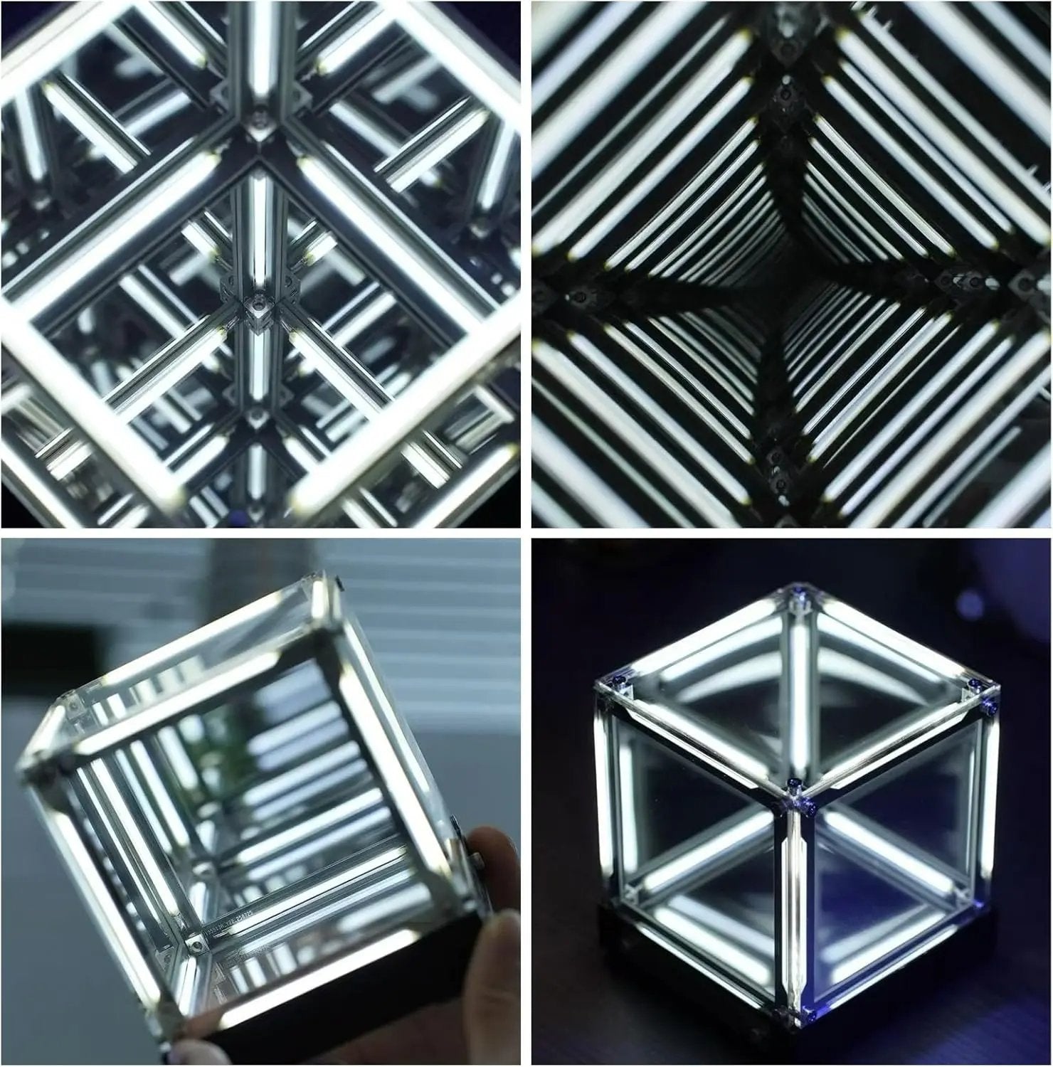 4D RGB Infinity Mirror Cube Light - Wireless Rechargeable Abyss Lamp💋