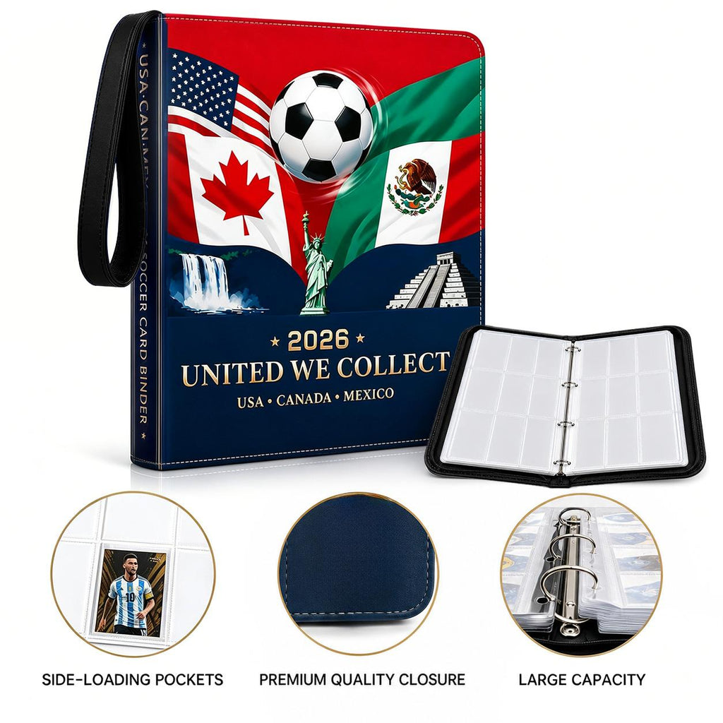 ⚽ 2026 Soccer Card Collection Binder – Zipper Trading Card Album Holder for Football Fans & Collectors 💋
