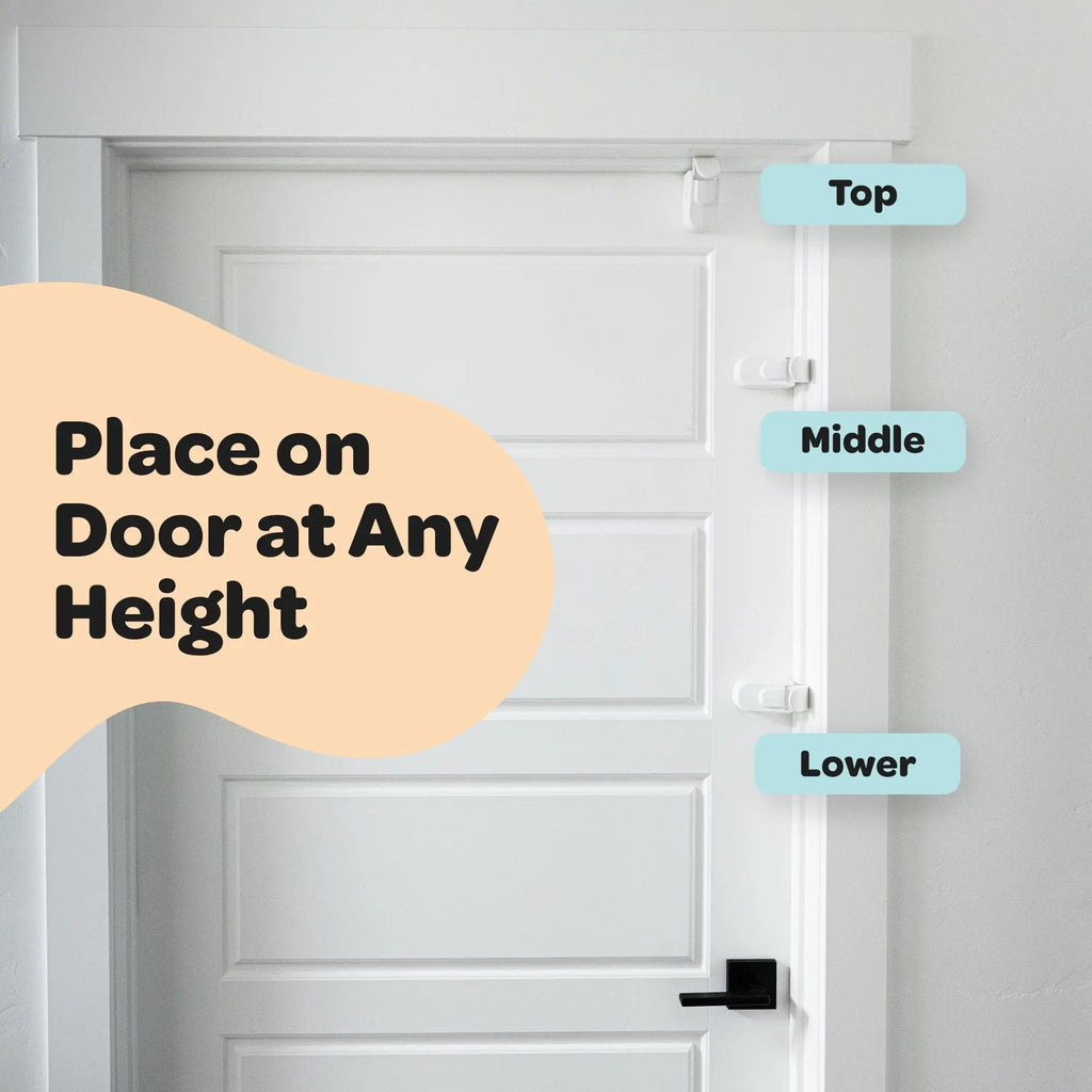The Snap-On Door Lock Kids Can't Reach or Defeat - No Tools or Adhesives Required💋