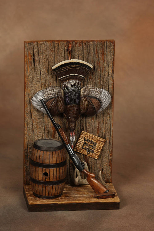 Miniature Wild Turkey Carved Hanging Ornament💋