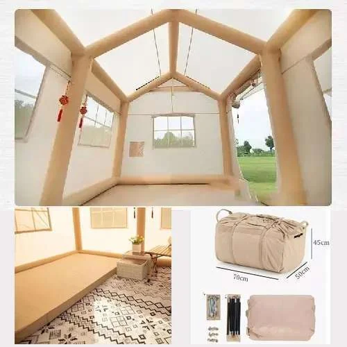 🎉⚡Hot Sale⚡Waterproof Light Weight Oxford Cloth Automatic Inflatable Tent With Camping Equipment💋